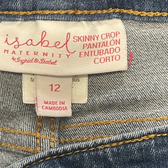 Ingrid & Isabel Maternity Skinny Crop Jeans 12 - Picture 6 of 7